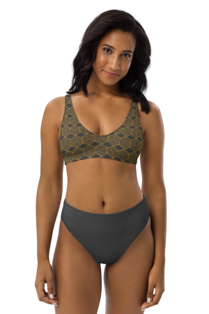 Recycled high-waisted bikini
