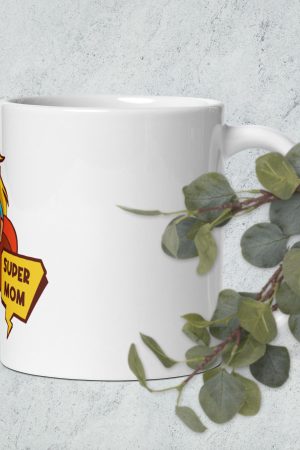 White glossy mug