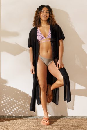 All-over print recycled string bikini top