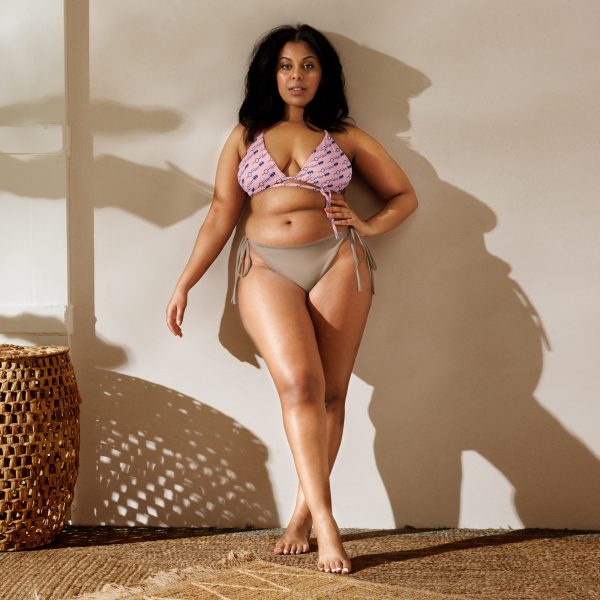 All-over print recycled string bikini top - Image 7