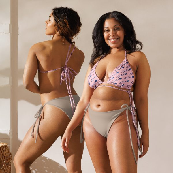 All-over print recycled string bikini top - Image 8