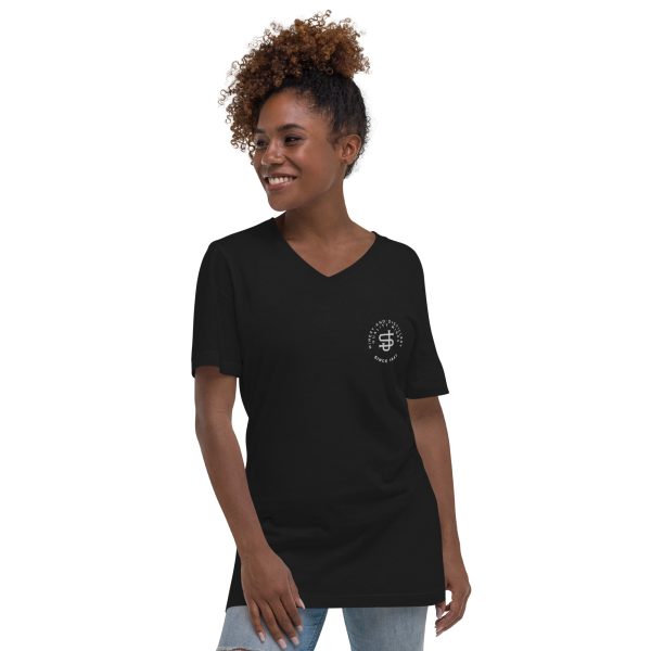 Unisex Short Sleeve V-Neck T-Shirt - Image 4