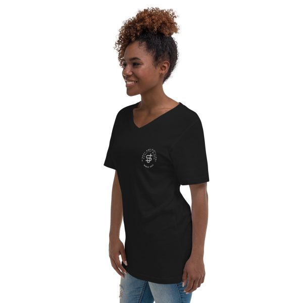 Unisex Short Sleeve V-Neck T-Shirt - Image 5