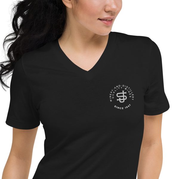 Unisex Short Sleeve V-Neck T-Shirt - Image 2
